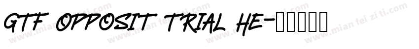 GTF Opposit TRIAL He字体转换